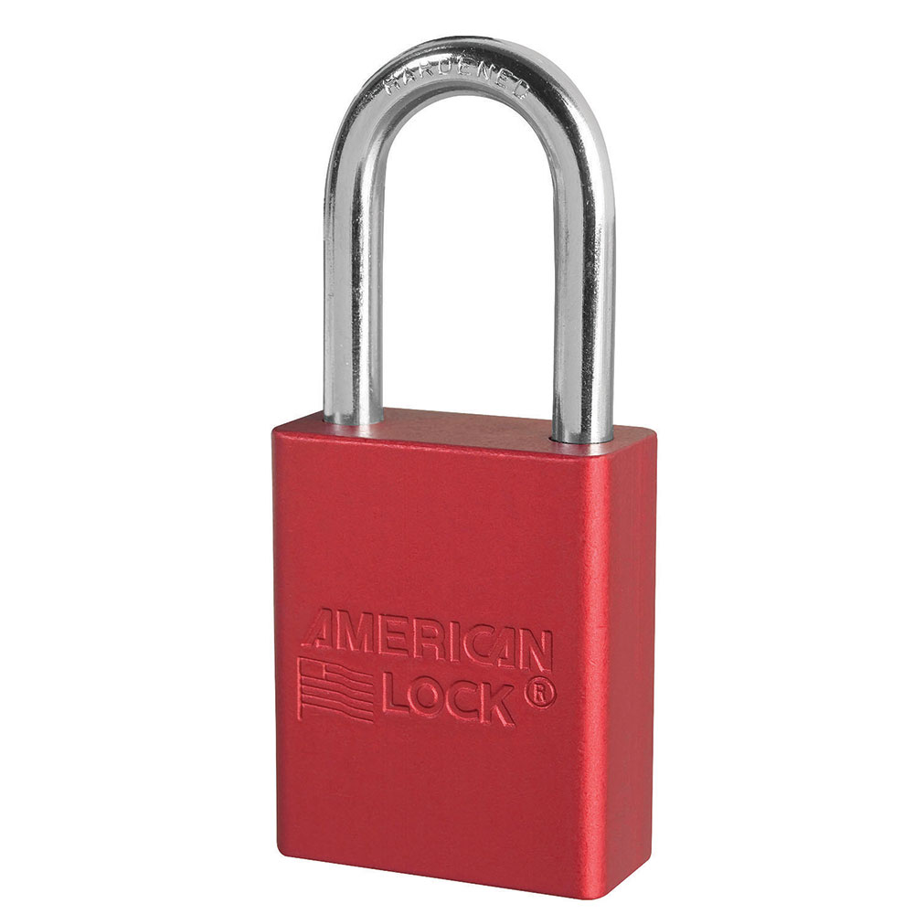 Master Lock 1-1/2 Inch (38mm) Red Anodized Aluminum Safety P from GME Supply